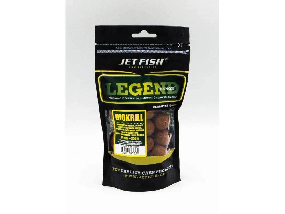 Vrácení Zdarma JET fish Legend Range boilie 250g - 24mm BIOKRILL
