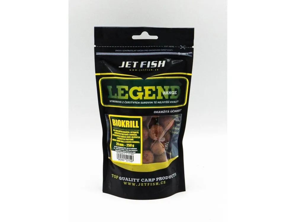 JET fish Legend Range boilie 250g - 20mm BIOKRILL Oblíbený