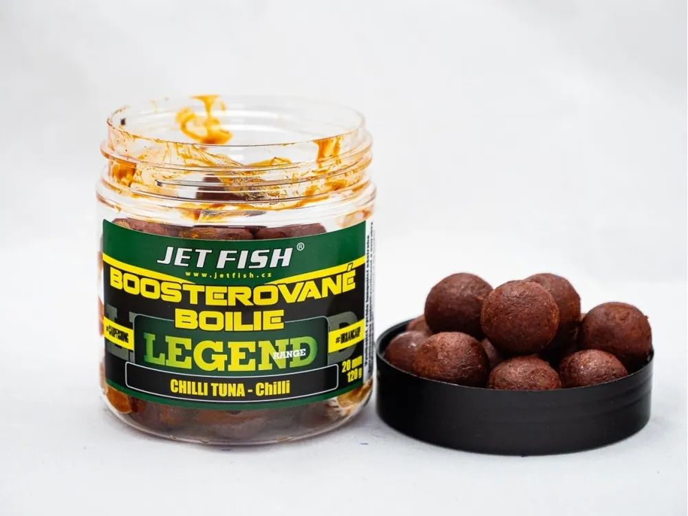 JET FISH Legend Range Boosterované boilie 250ml - 20mm CHILLI TUNA - CHILLI Bezpečná Platba
