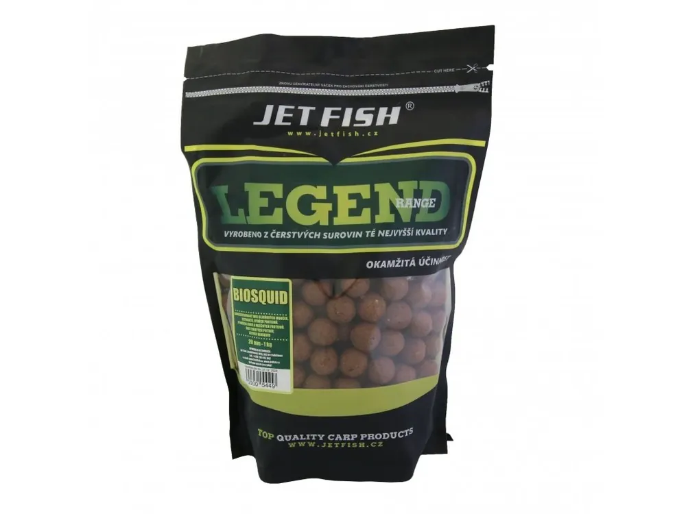 JET fish Legend Range boilie 1kg - 20mm - BIOSQUID Zlevněný