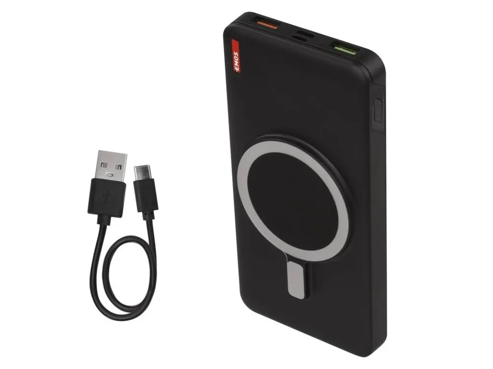 Powerbanka EMOS WI 1021D, 10 000 mAh, 22,5 W+Wireless Cenově Výhodný