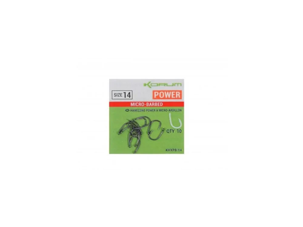 Korum Háček Xpert Power Hooks Barbed vel.8 - 10ks Cenový Hit