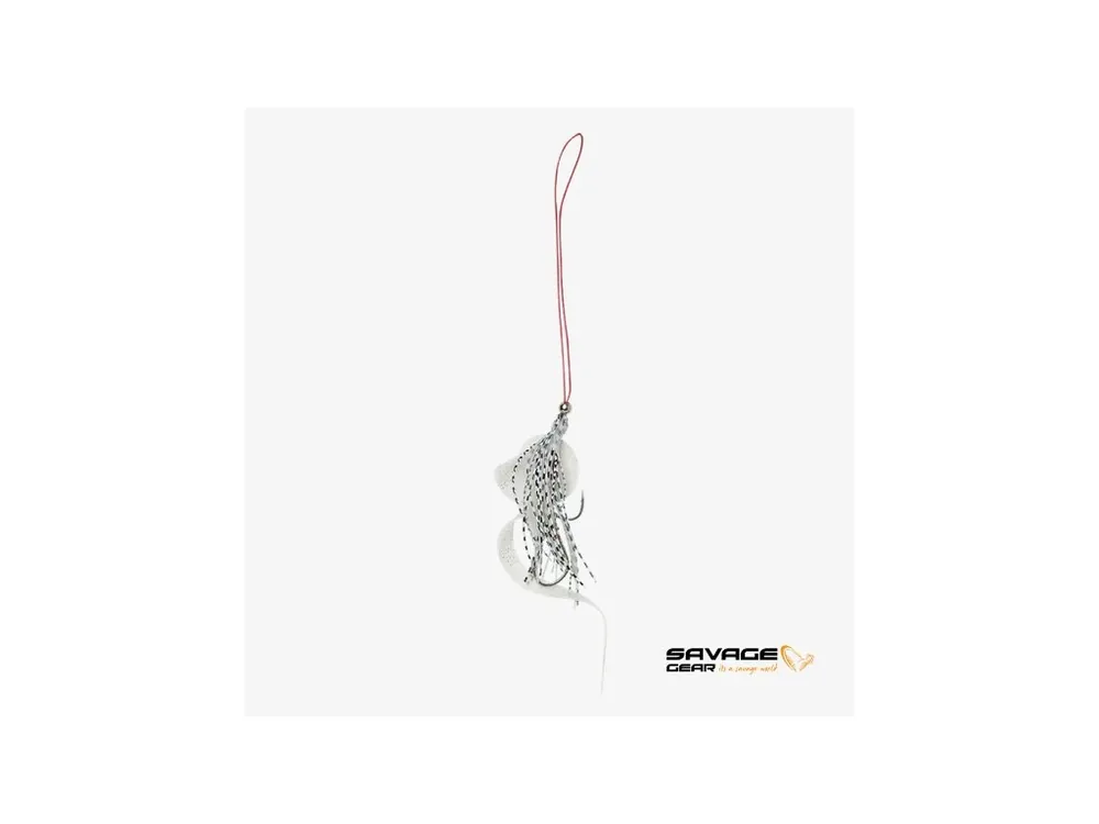Rychlé Dodání Savage Gear Gumová Nástraha Cuttle Eye Skirt Sinking White Glow 12 M / 2ks