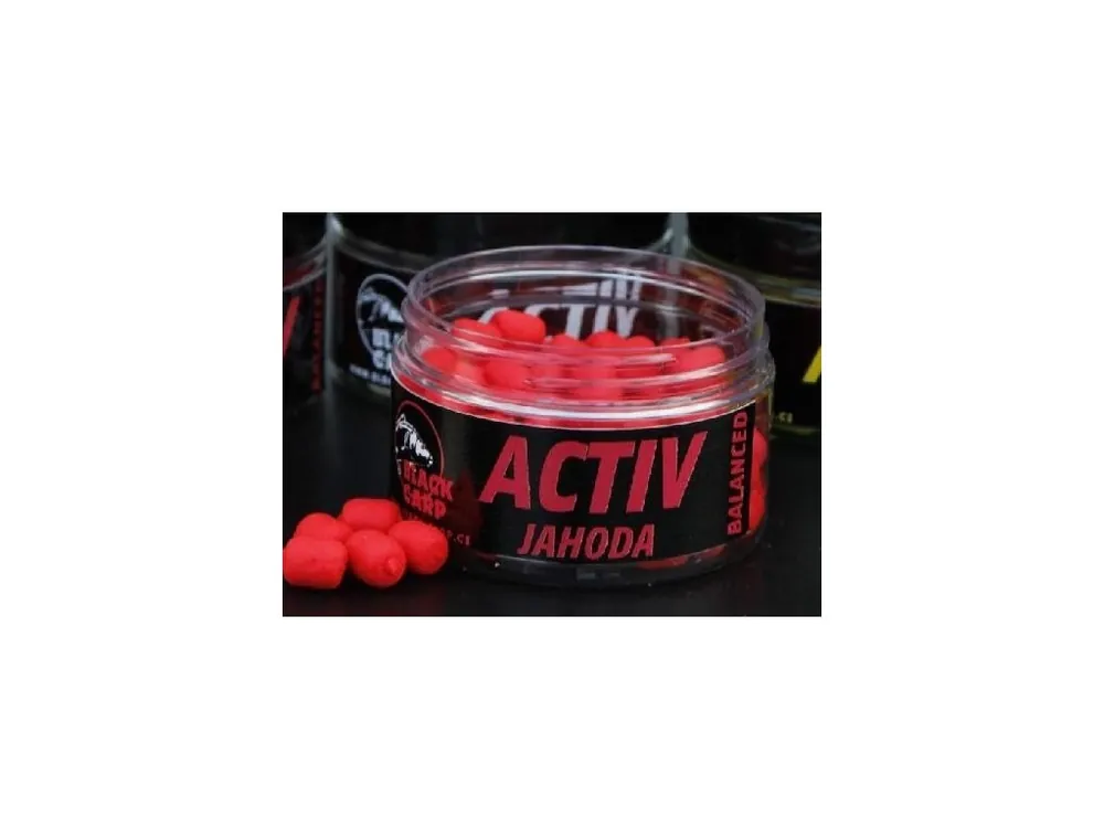 Hit Sezóny Black Carp - Boilies BALANCED ACTIV 10mm - JAHODA - 50g