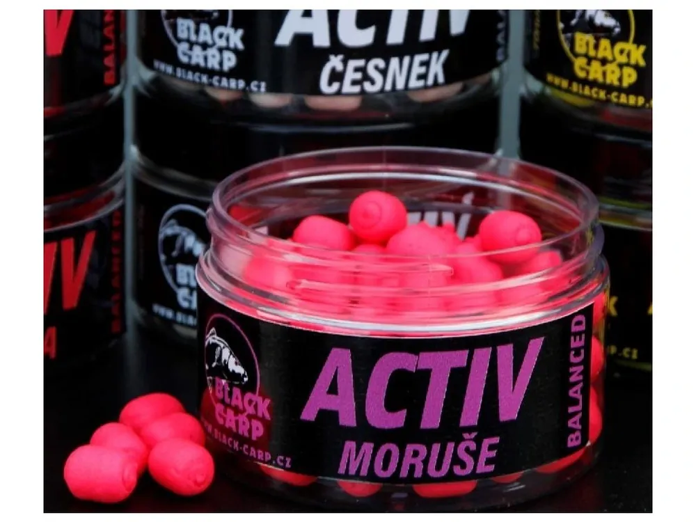 Black Carp - Boilies BALANCED ACTIV 10mm -MORUŠE - 50g Tovární Cena