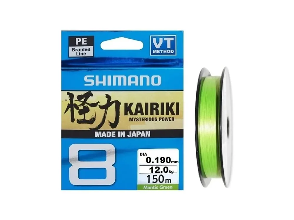 Shimano Kairiki 8 150m Mantis Green 0.190mm/12.0kg Akční Nabídka
