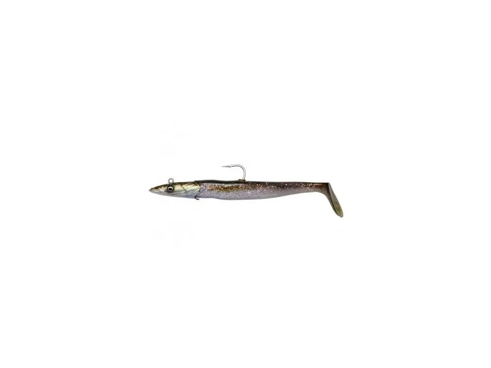Savage Gear Gumová nástraha Sandeel V2 15,5cm 46g Sinking Green Silver 2+1 Nízká Cena