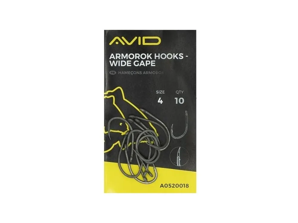 Avid Carp Háčky Armorok Hooks Wide Gape 10ks Omezená Nabídka