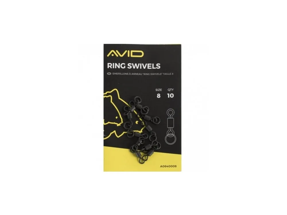 Top Prodej Avid Carp Obratlík s kroužkem - Outline Ring Swivels vel.8, 10ks