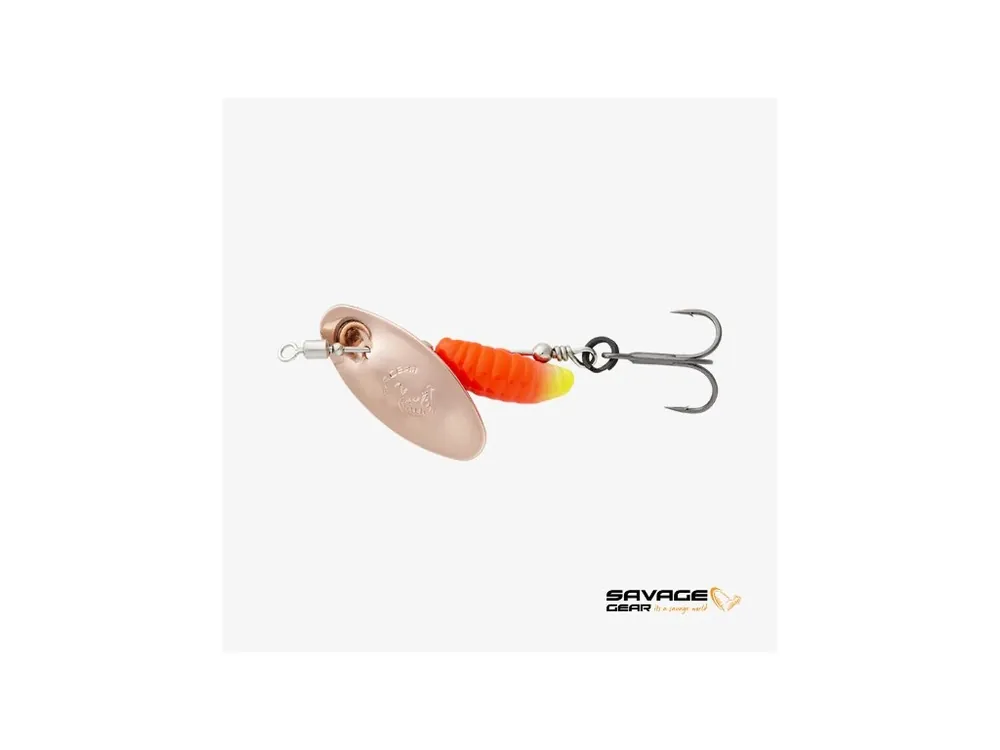 Savage Gear Třpytka Grub Spinners COPPER RED YELLOW Značkový