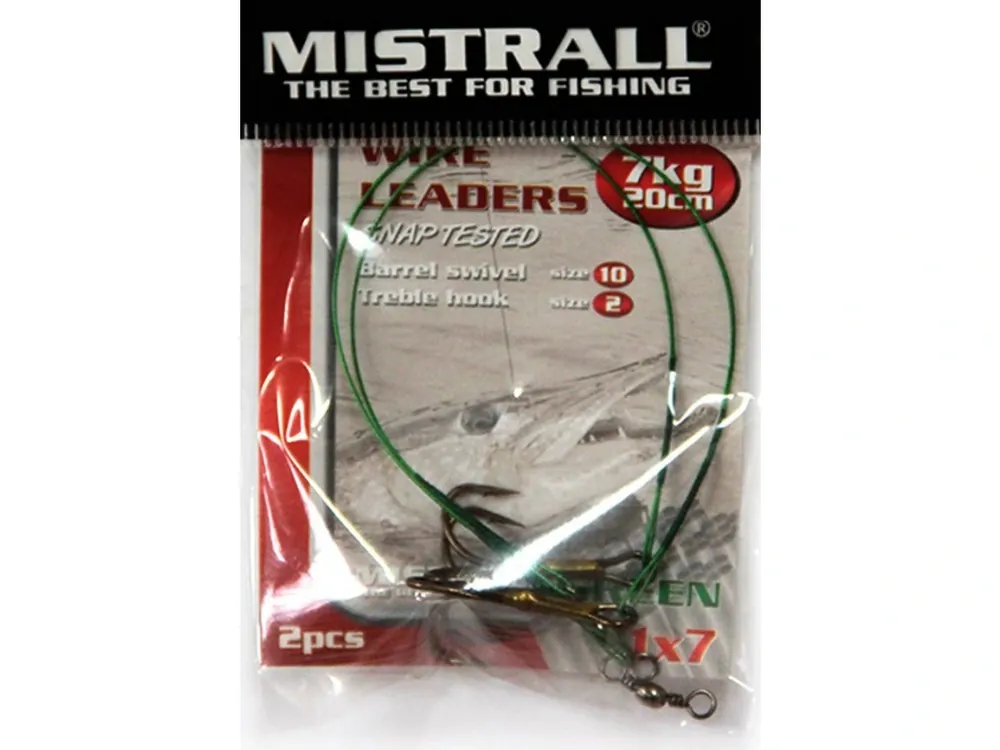 Autentický MISTRALL- Lankový návazec s trojháčkem 1x7/ 20cm, 7kg