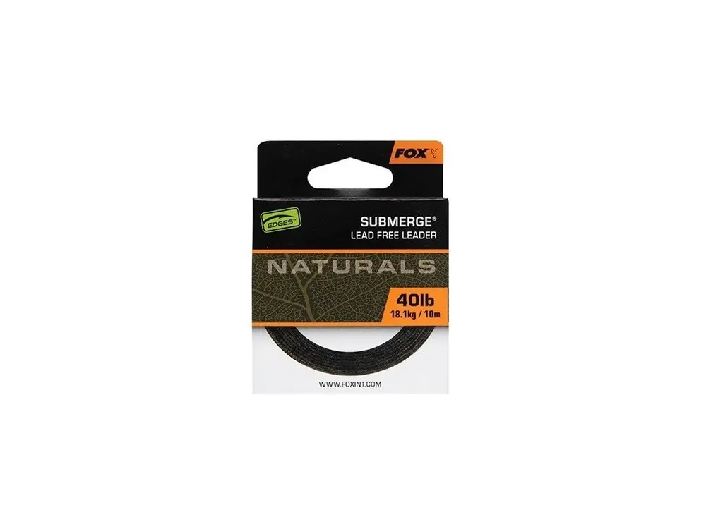Expresní Doručení Fox Šňůra Bez Olověného Jádra Naturals Leader 10m 40lb /18,1kg