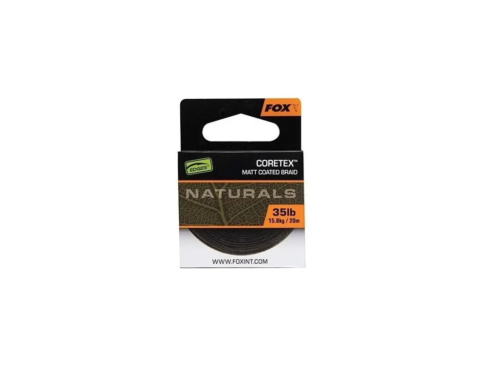 Fox Návazcová Šňůrka Naturals Coretex 20 m 35lb/ 15,8g Nejprodávanější
