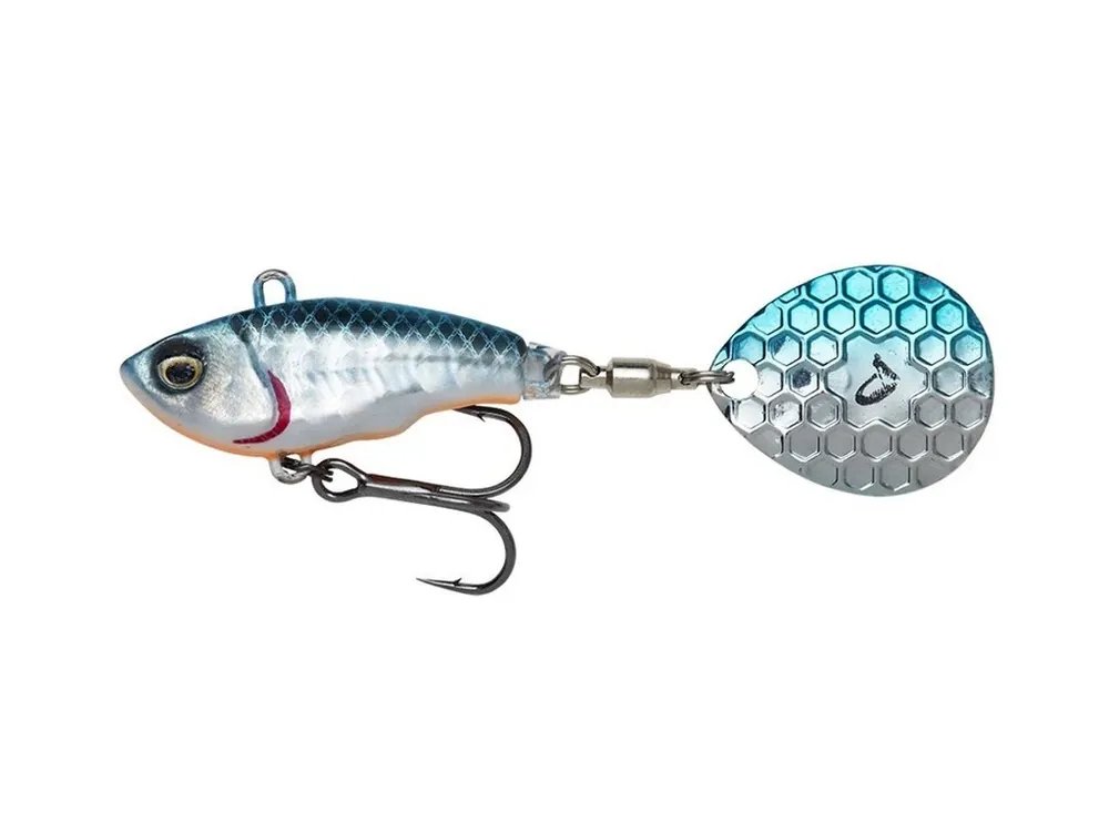 Savage Gear Wobler Fat Tail Spin 6,5cm 16g Sinking Blue Silver Akce