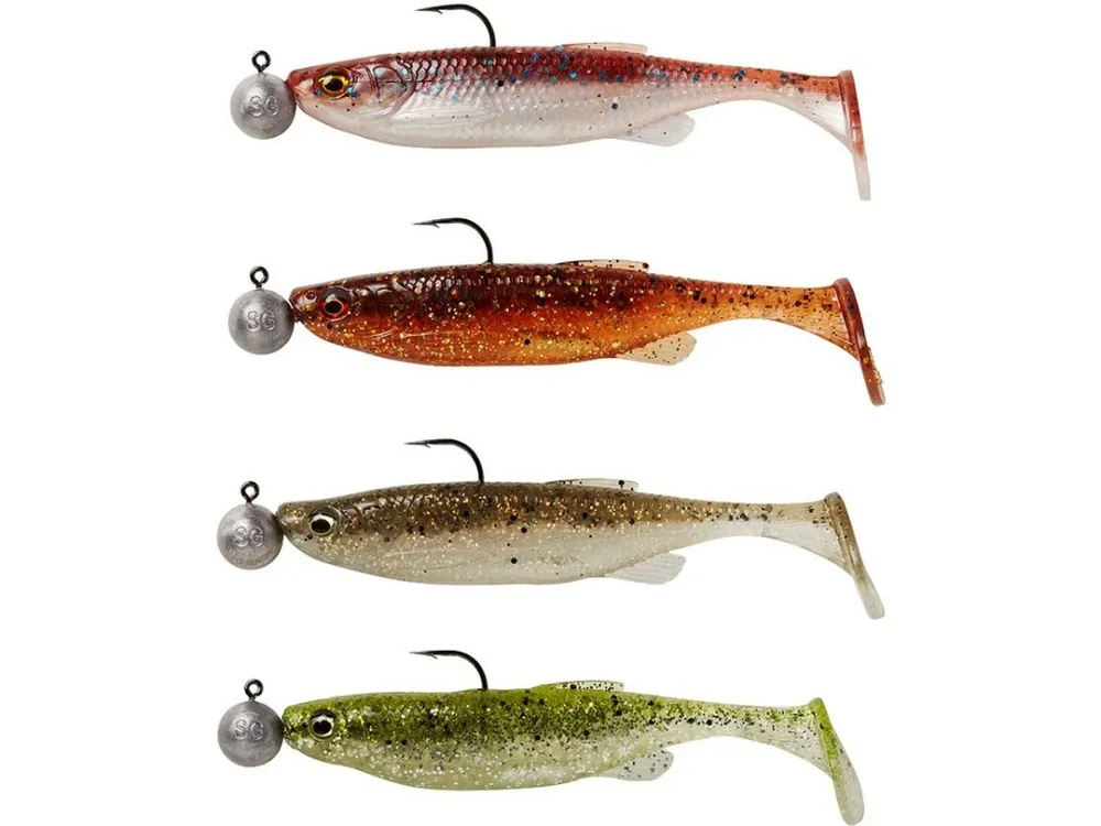 Levný Savage Gear Gumová Nástraha Fat Minnow T Tail RTF Clearwater Mix 4 ks, 13cm / 20g + 12.5g 5/0