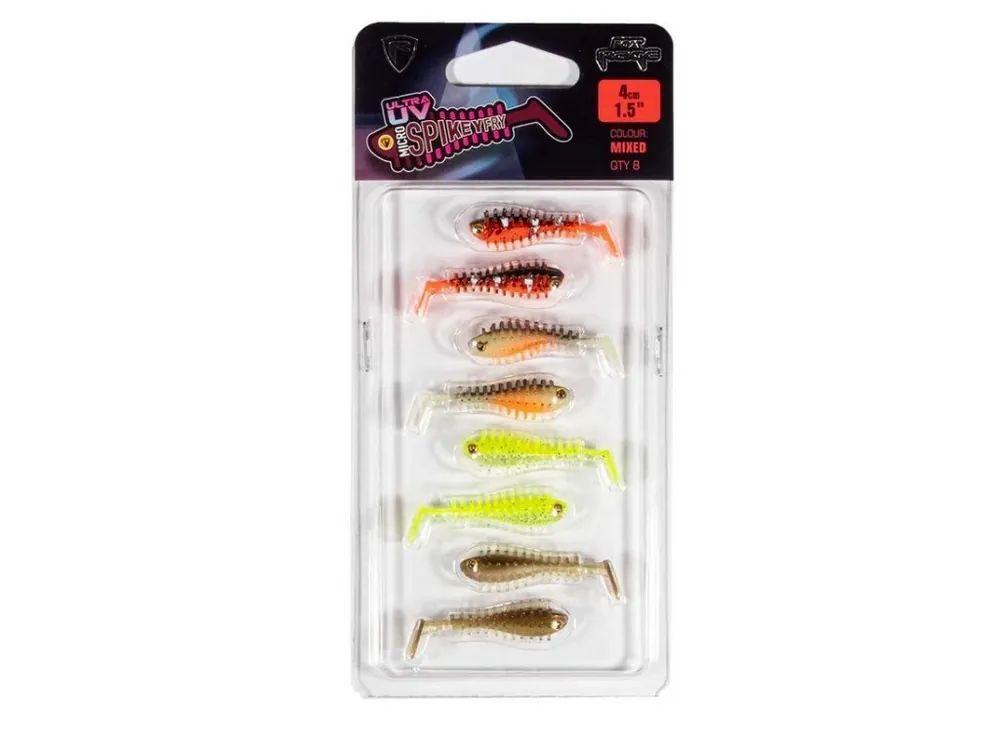 Fox Rage Gumová Nástraha Micro Spikey Mixed Colour Lure Pack 4 cm Víkendová Akce