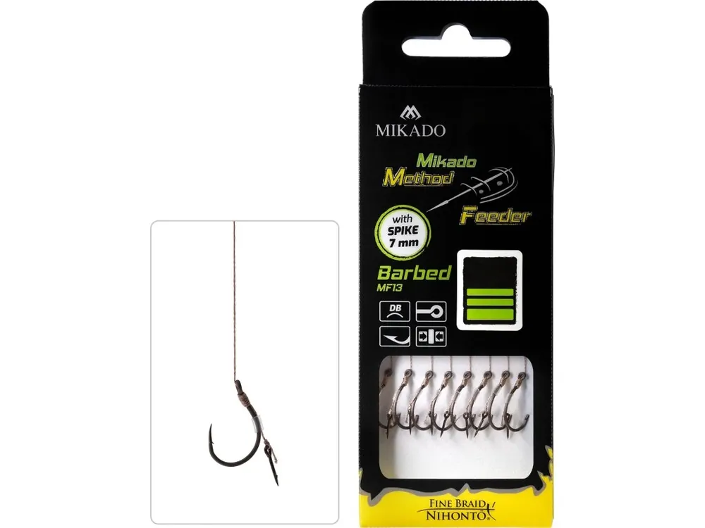 Mikado Návazec - METHOD FEEDER 10 cm s trnem 7mm – háček MF13/ pletenka Nová Kolekce