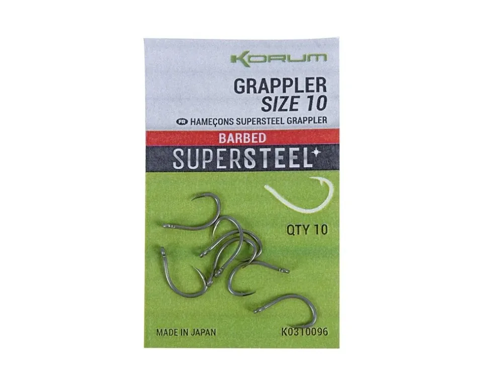 Bezpečná Platba Korum Háčky Supersteel Grappler Hooks Barbed 10ks