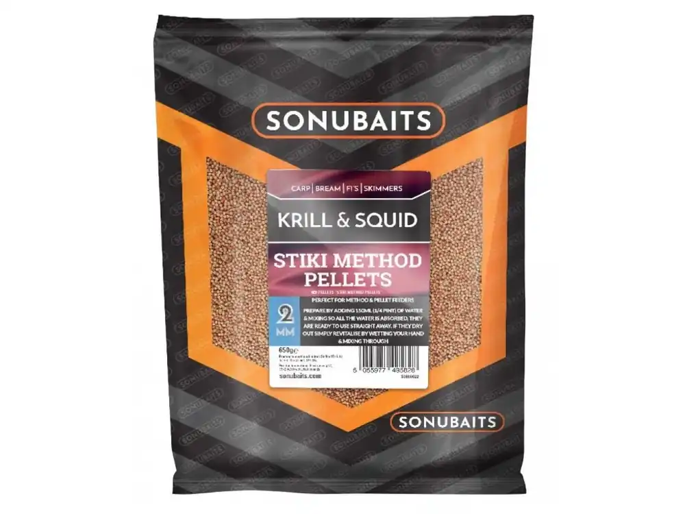 Cenová Bomba Sonubaits Stiki Method Pellets Krill & Squid 2 mm