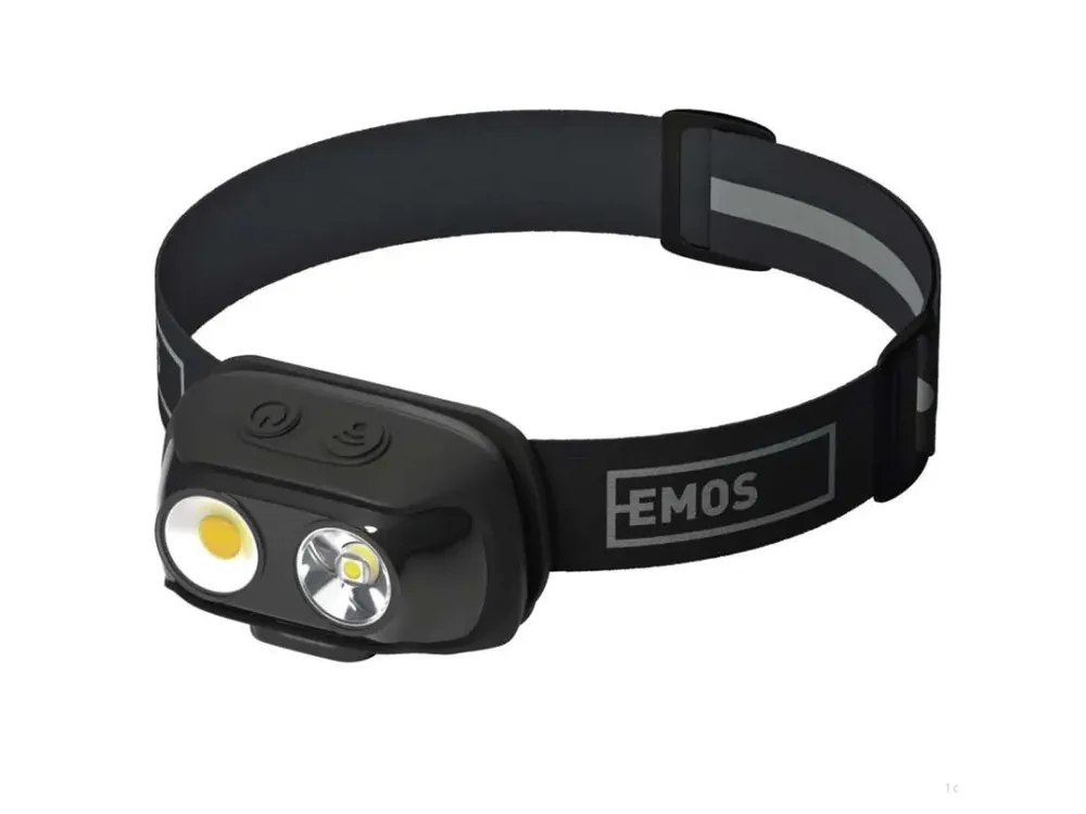 Emos COB LED nabíjecí čelovka P3542, 500 lm, 130 m, Li-pol 1200 mAh Dokud Zásoby Vydrží