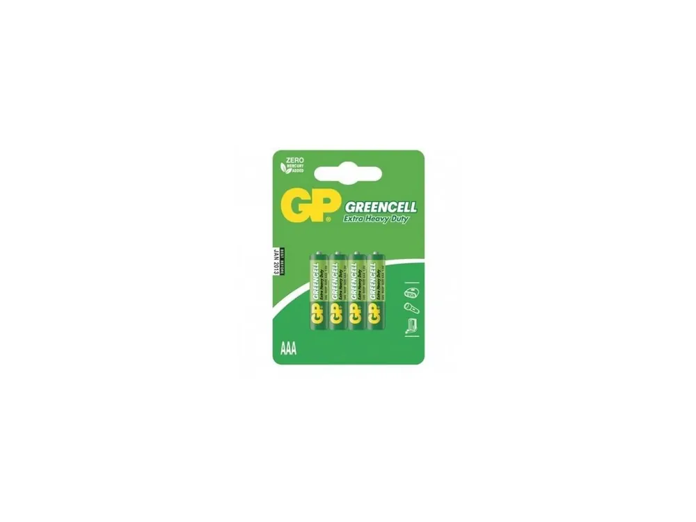 Sleva Emos Zinková baterie AAA GP R03 Greencell (blistr 4ks)