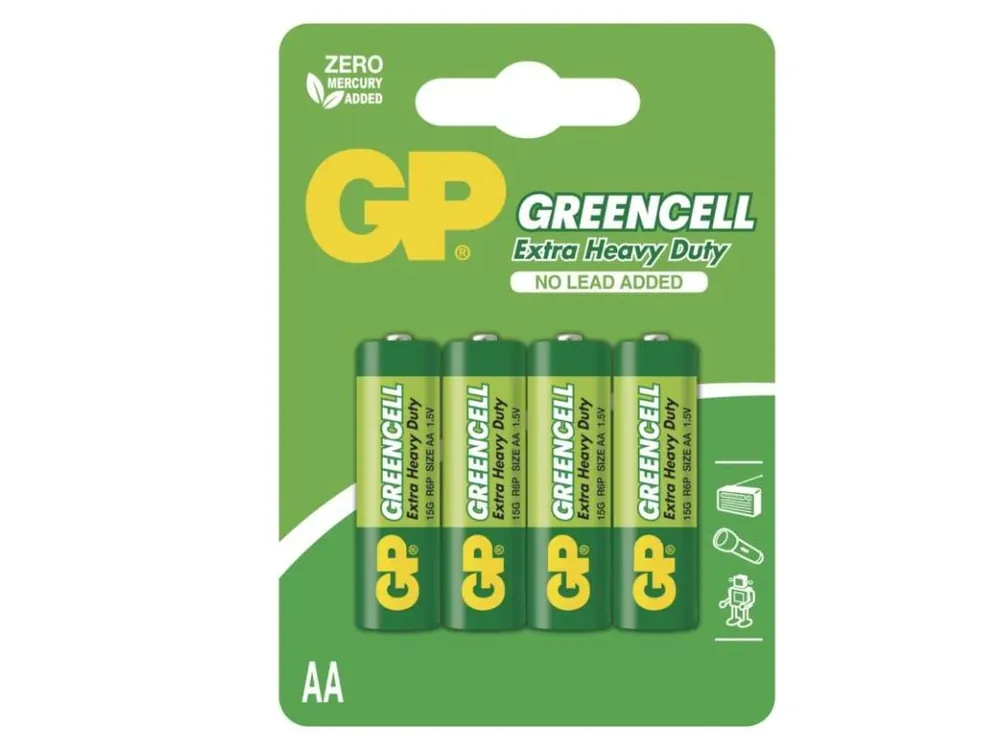 Emos Zinková baterie Greencell R6 (AA, tužka), 4 ks v blistru Sleva