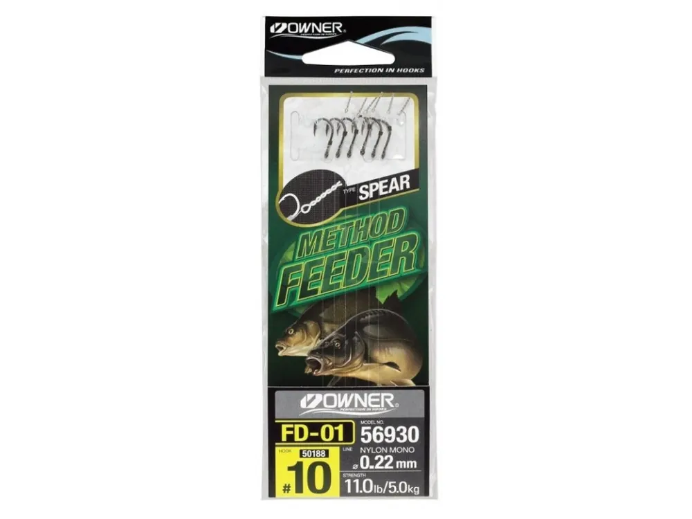 Nejlepší Volba Owner Hotové návazce METHOD FEEDER 56930 FD-01 0,22mm vel. háčku 12