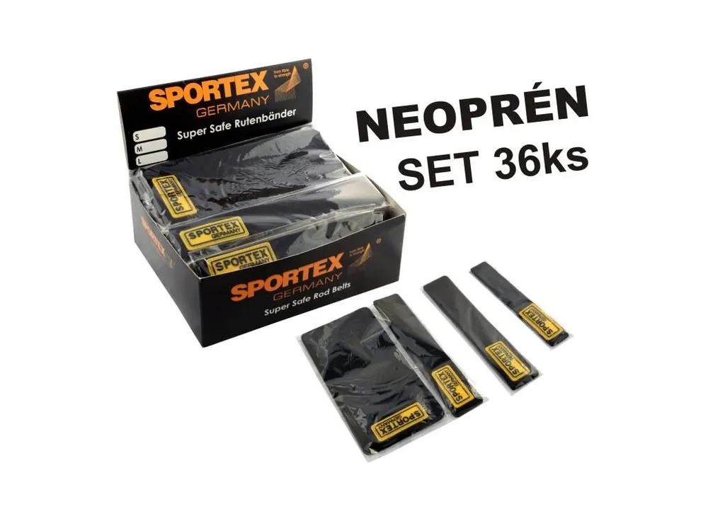 Sportex Neoprenové stahovací pásky na pruty - krabice 36ks Koupit Online
