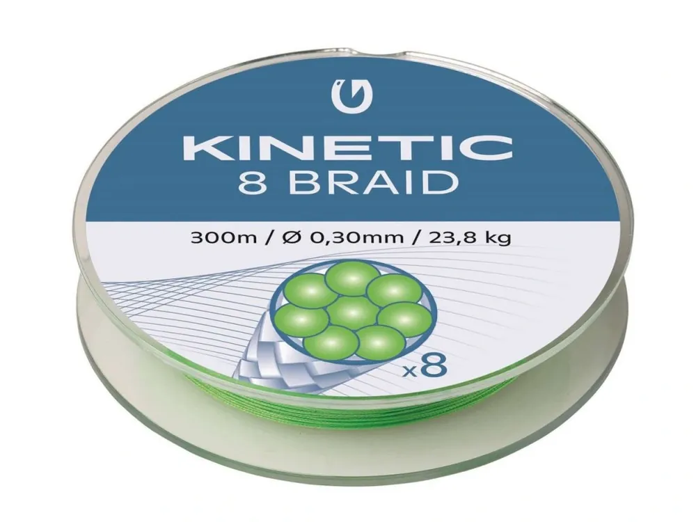 Kinetic Šňůra 8 Braid Fluo Green 300m Expresní Doručení