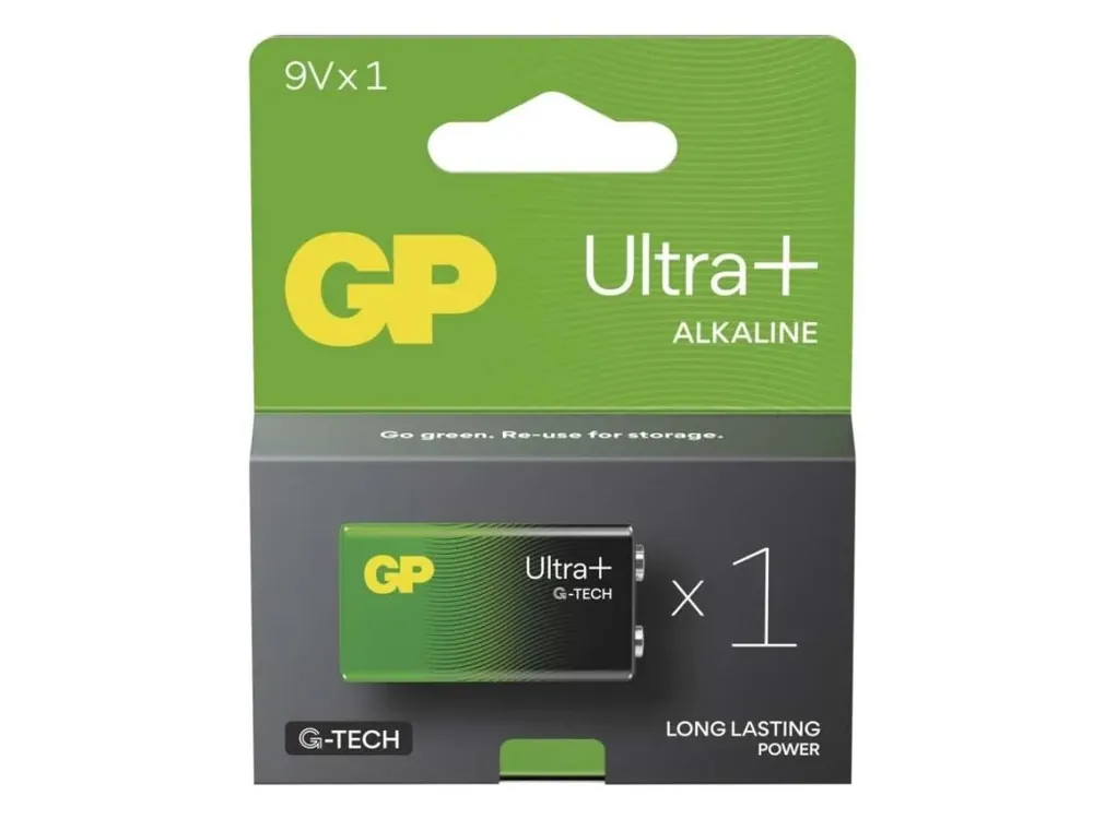 Speciální Cena Emos Alkalická baterie GP Ultra Plus 9V (6LR61), 1 ks
