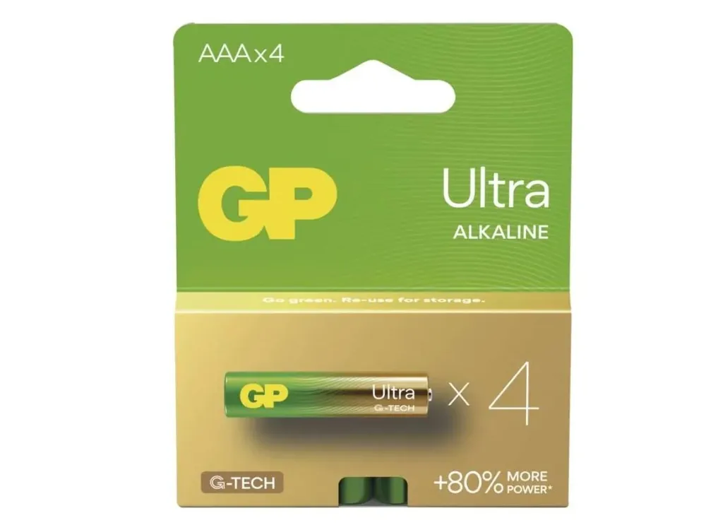 Sezónní Sleva Emoc Alkalická baterie GP Ultra AAA (LR03), 4 ks