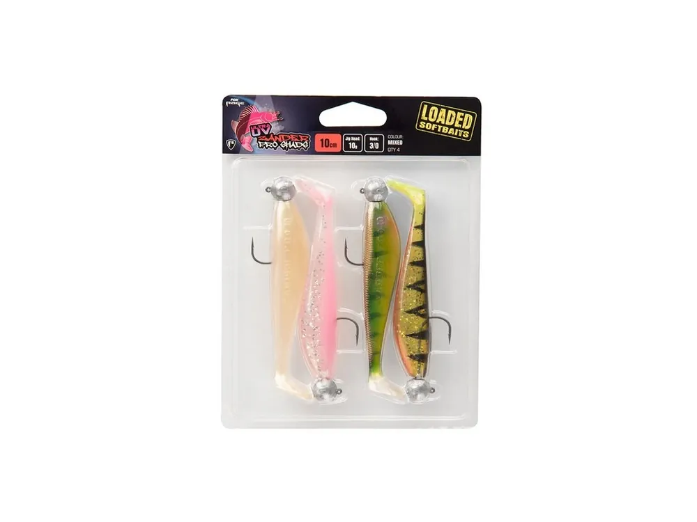 Fox Rage Gumová Nástraha Zander Pro Loaded Uv Mixed Colour Packs 7,5cm, 5g, 1/0 Výprodej