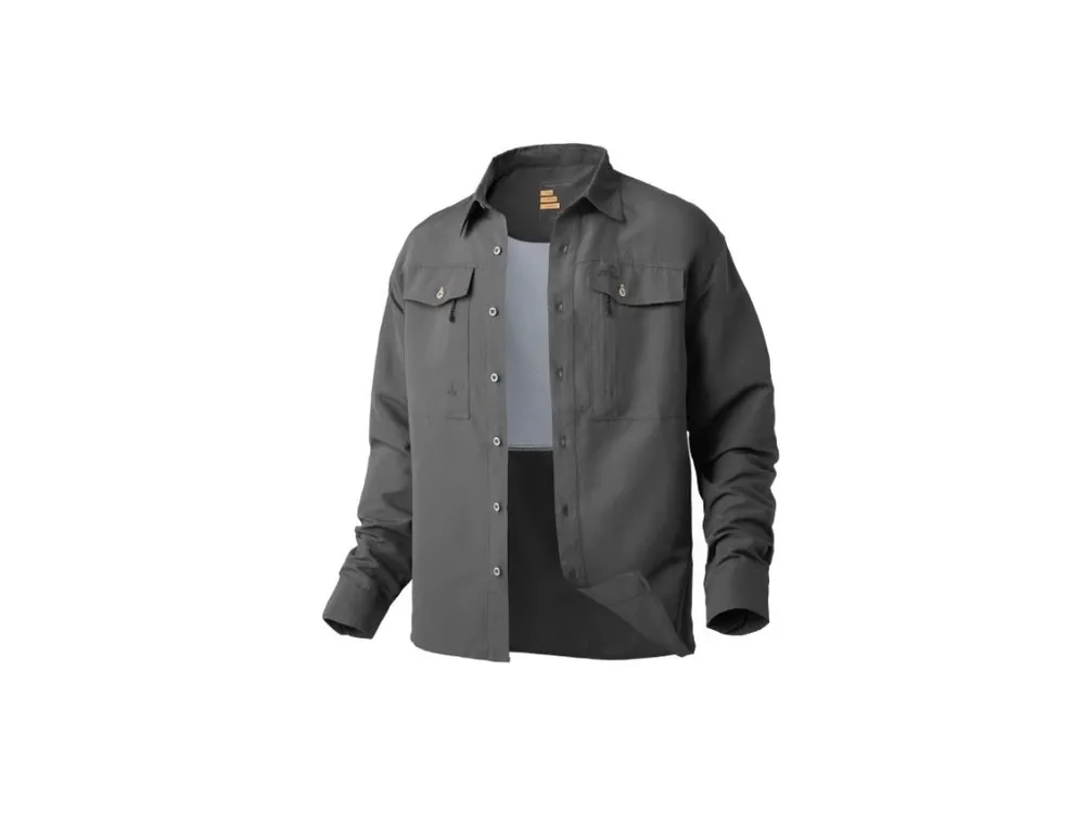Košile s dlouhým rukávem Ezmar mid weight soft šedá Přímo Od Výrobce