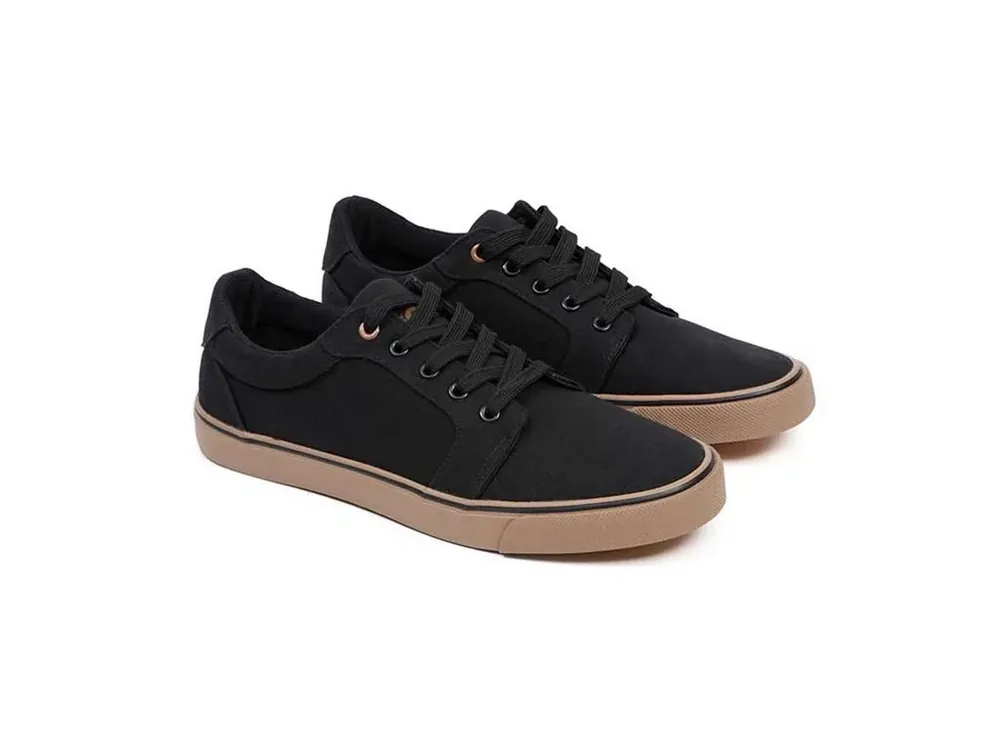 Fox Boty Black Canvas Shoe Sleva