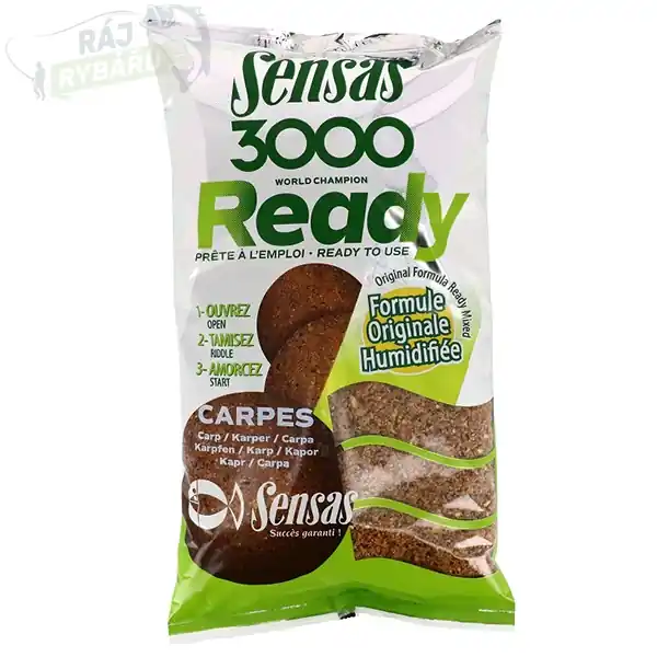 SENSAS - Předvlhčené krmení 3000 Ready 1,25kg Levný