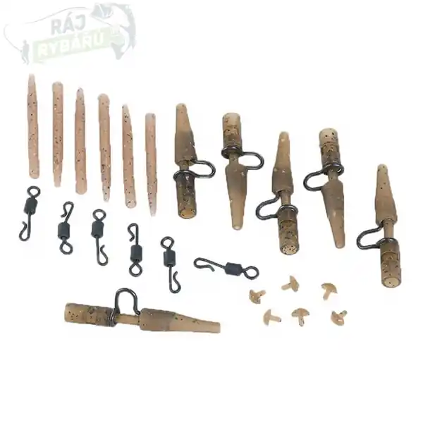 EXTRA CARP - Set závěsek a obratlíků Camou Heavy Lead Clip Set Akční Nabídka