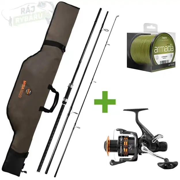 Akční Nabídka DELPHIN - Kaprový set prut Capri 3,6m 3,5lb + Naviják Modeco Carp 60 + Pouzdro + 300m vlasec