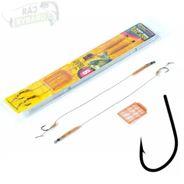 Autentický EXTRA CARP - Hotové rybářské návazce na lov kaprů s protihrotem Boilie Rig EXC 555