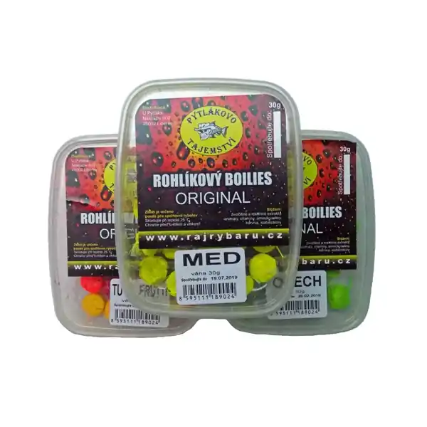 Finální Výprodej PYTLÁKOVO TAJEMSTVÍ - Rohlíkový boilies ORIGINAL FLUO 10mm 30g