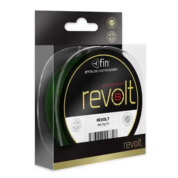 Levný FIN - Pletená šňůra Revolt 8X Zelená