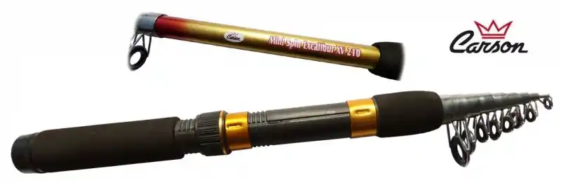 CARSON - Prut Minispin Excalibur 1,5m 10-30g Akční Nabídka