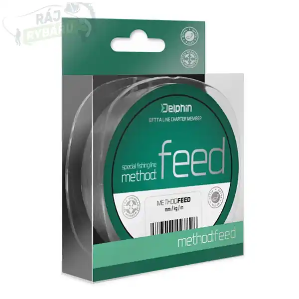 Cenově Výhodný DELPHIN - Vlasec na feeder Method Feed šedý 300m