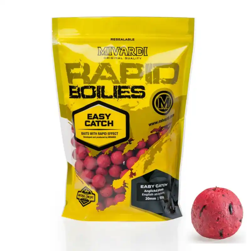 Mivardi boilies Rapid Easy Catch - Anglická Jahoda 950g 16 mm Pouze Dnes