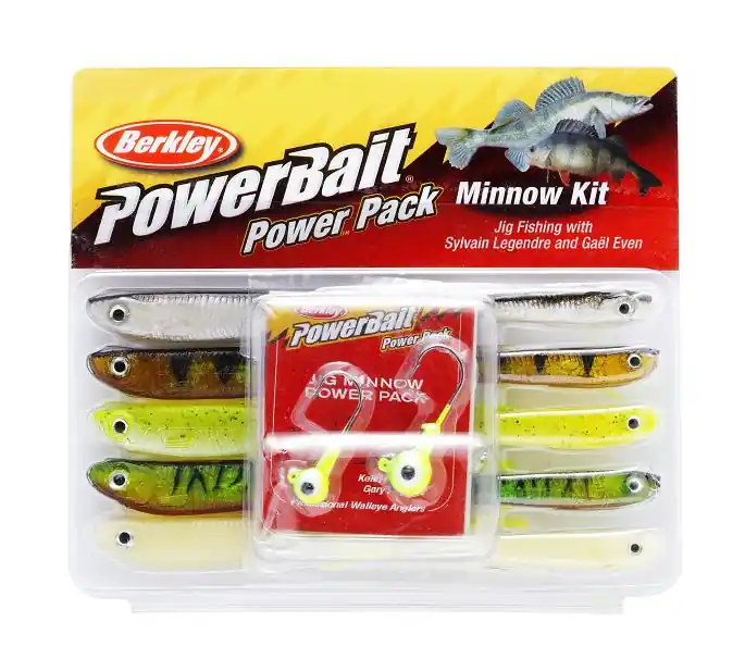 Sada gumových nástrah a jigových hlaviček Berkley Pro Pack Minnow Oblíbený