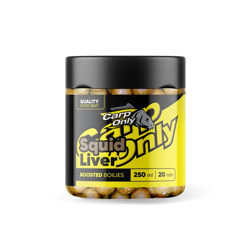 Speciální Cena SQUID & LIVER DIPOVANÝ BOILIES 20MM 250ML