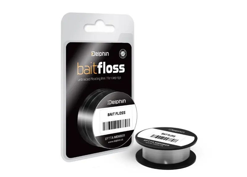 Cenový Hit DELPHIN Zatavovací šňůrka na návazce HOOK LINE BAIT FLOSS 20lbs 20m bílá