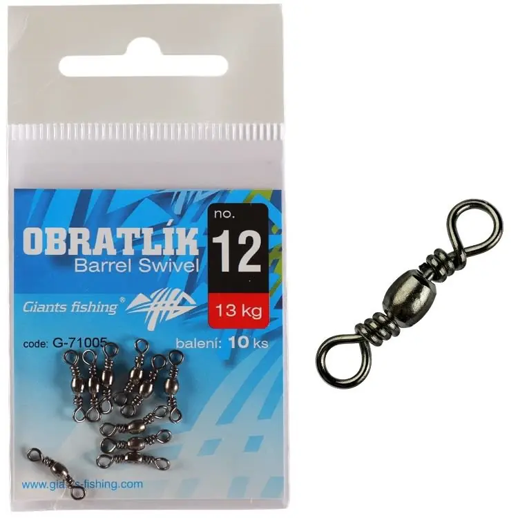 Giants fishing Obratlík Barrel Swivel no.14 / 10kg / 10ks Must-Have