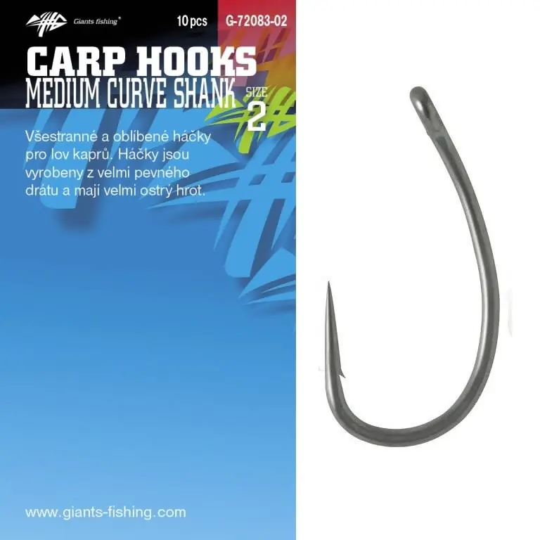 Značkový Giants fishing Háček s očkem Medium Curve Shank 10ks