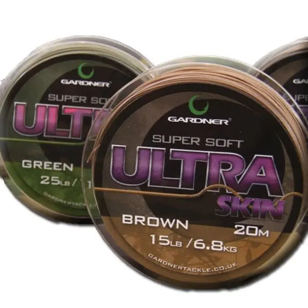 Rychlé Dodání Gardner Splétaná šňůra Ultra Skin 20m 35lb (15,9kg) - Brown (hnědá)