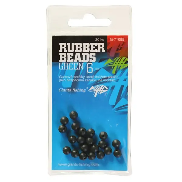 Giants fishing Gumové kuličky Rubber Beads Transparent Green 3mm,20ks Značkový